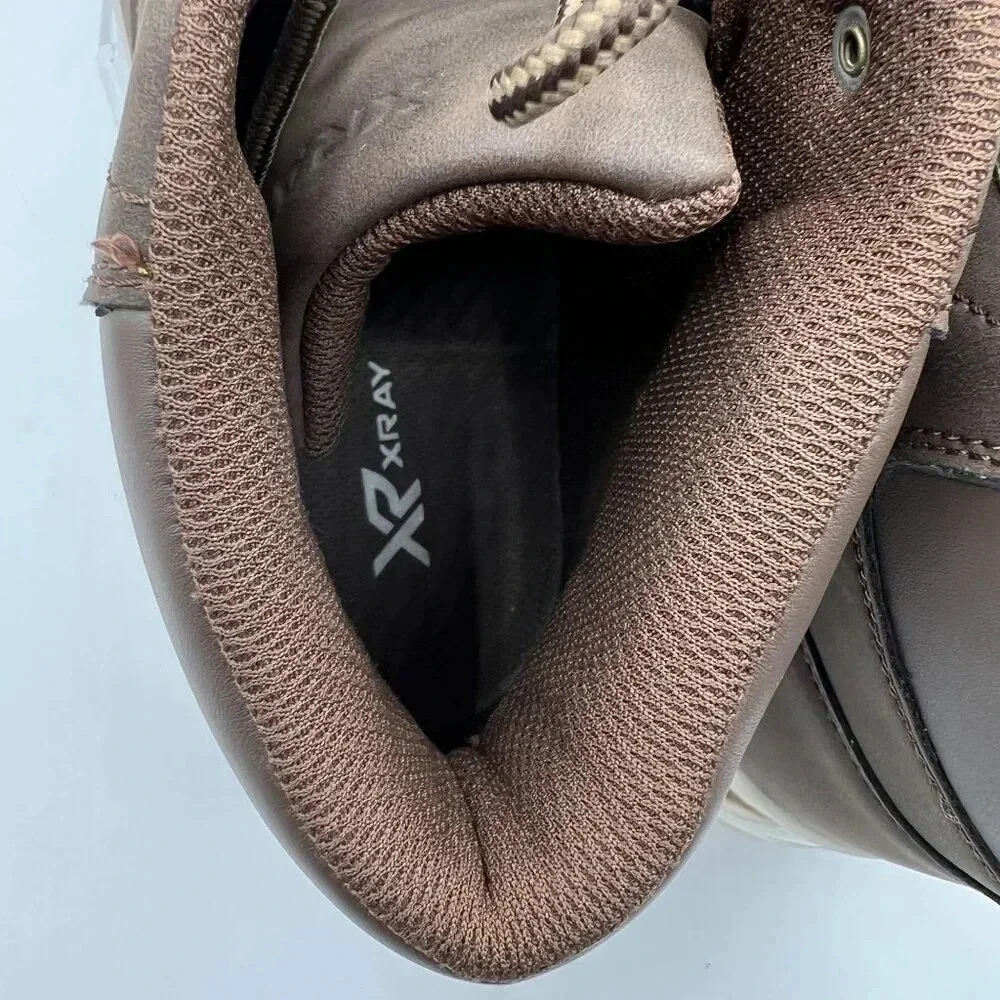 Xray NEW Mens Size 10.5 Brown High-Top Sneakers Vegan Leather Hiking Walking - Picture 10 of 15